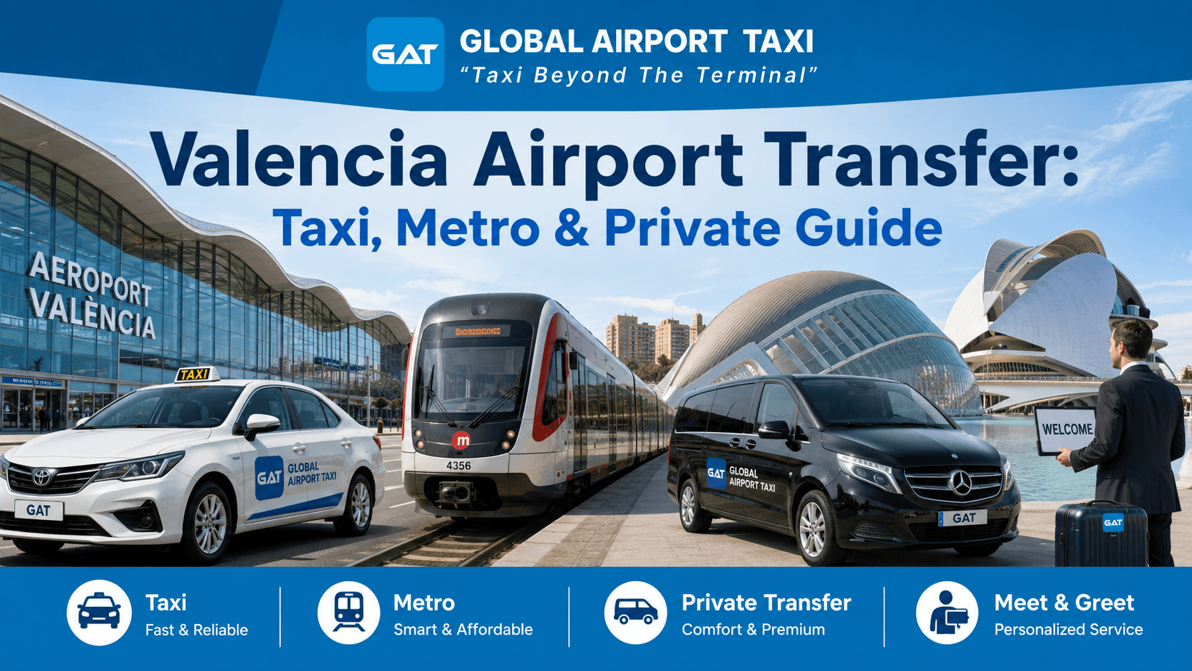 Valencia Airport Transfer: Taxi, Metro & Private Guide